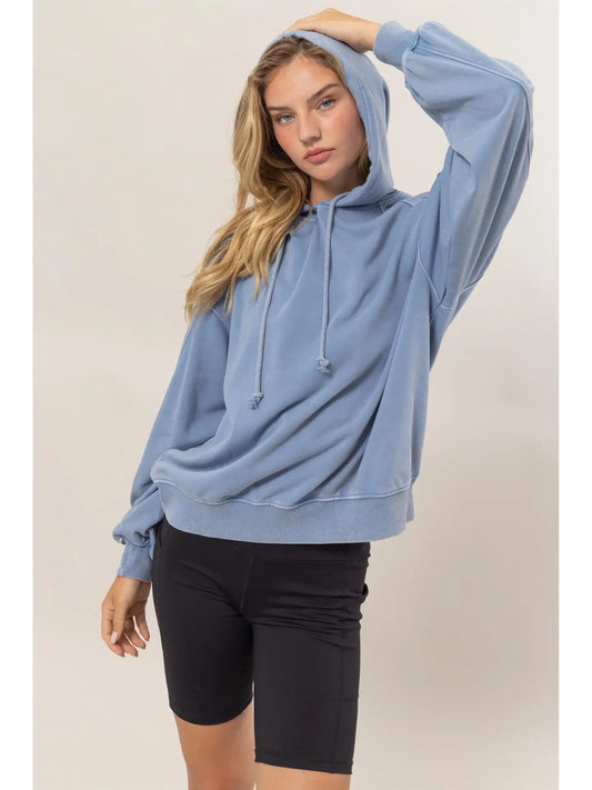 Hudson Hoodie Gray Blue