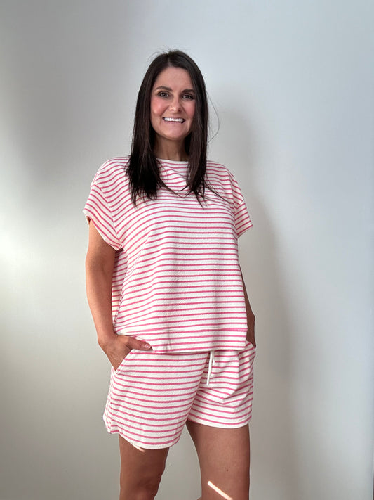 Helen Striped Set - Pink