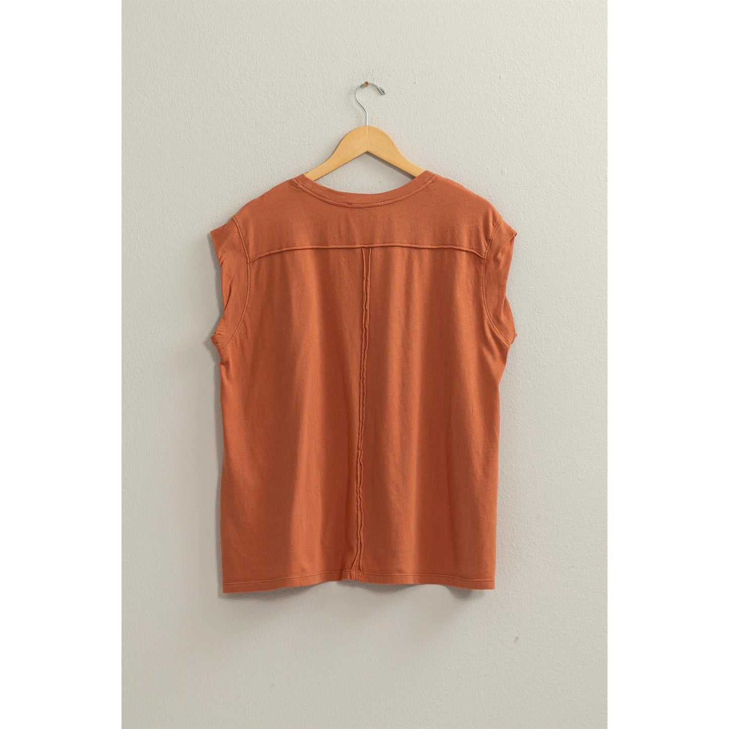 Bella Oversized Top -Baked Clay